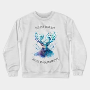 Watercolor Deer | Motivational Quotes | Elk Crewneck Sweatshirt